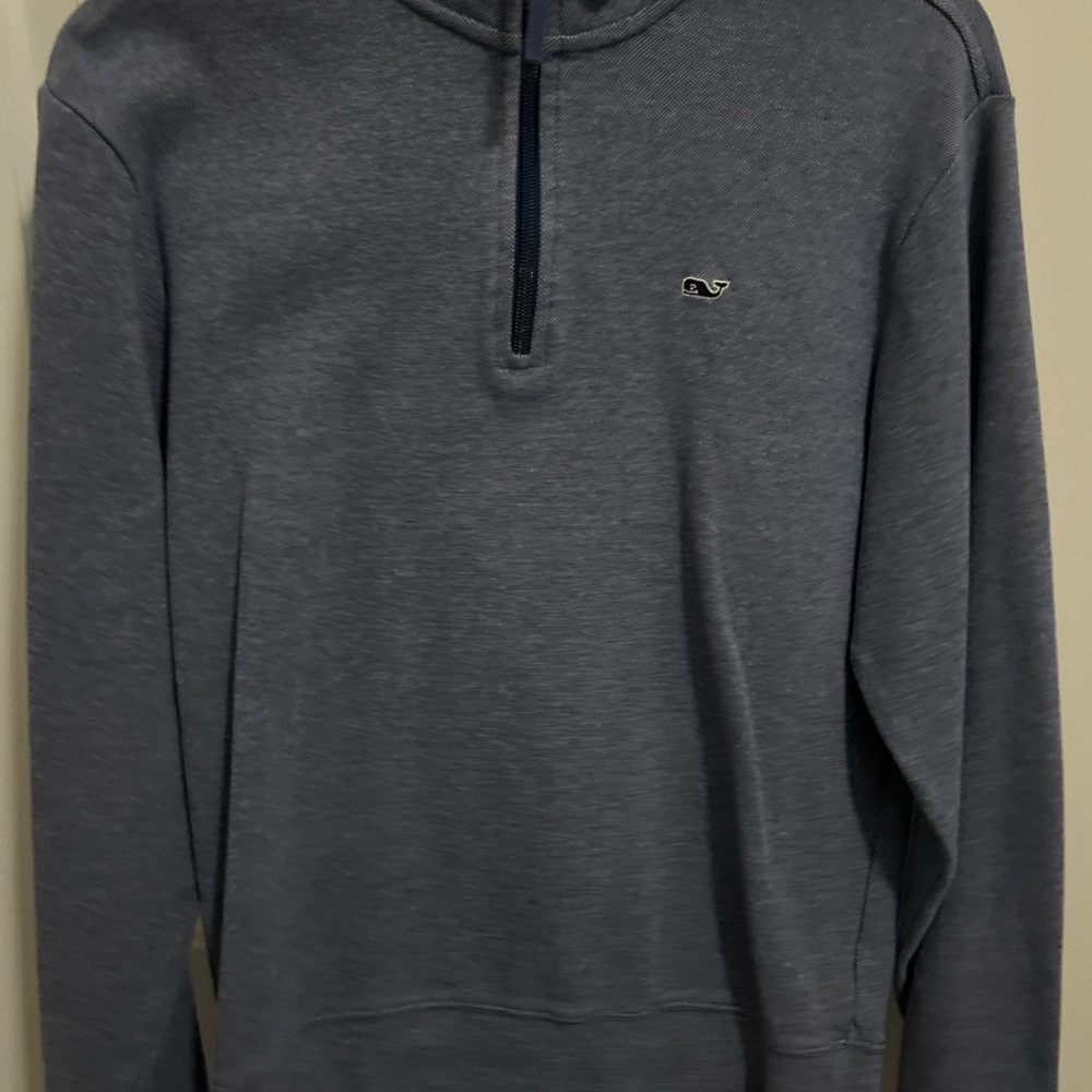 Vineyard Vines Men's Gray Half-Zip Sweater